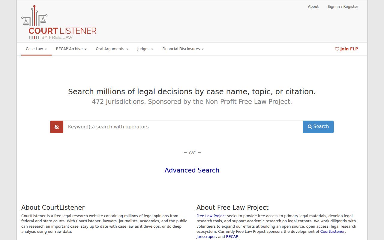 CourtListener RECAP federal docket search outside the Monroe County state case system