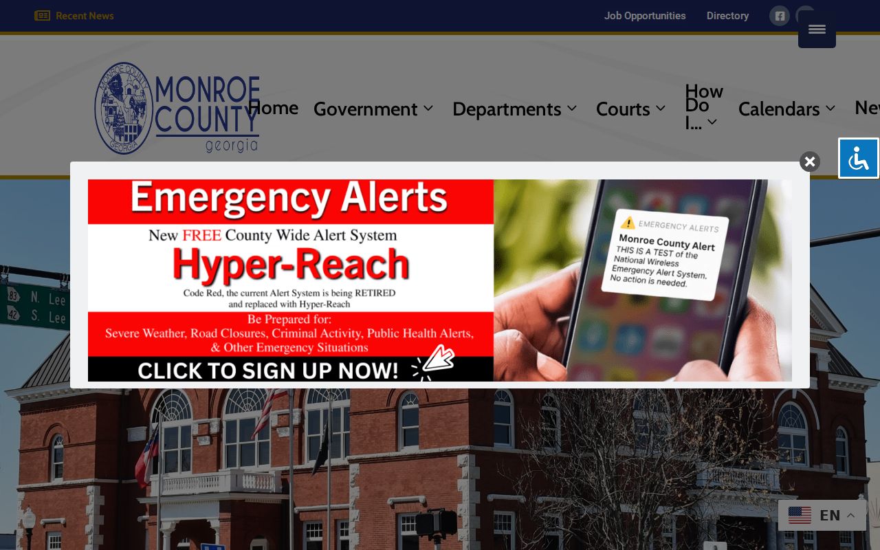 Monroe County court docket county government gateway